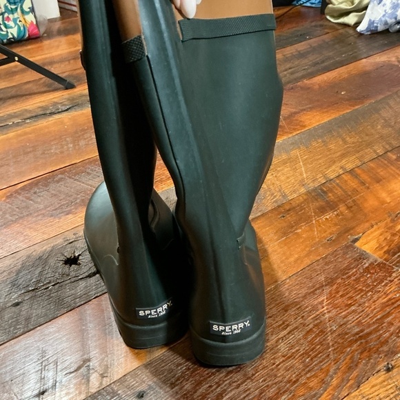 Sperry Women’s Nellie Kate Waterproof Rain Boots Black Brown Size 6 - Picture 2 of 7